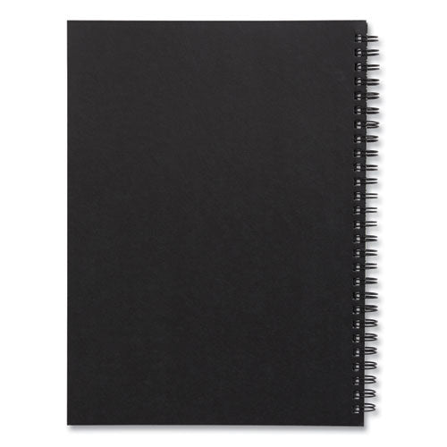 Wirebound Soft-cover Notebook, 1 Subject, Narrow Rule, Black Cover, 9.5 X 6.5, 80 Sheets