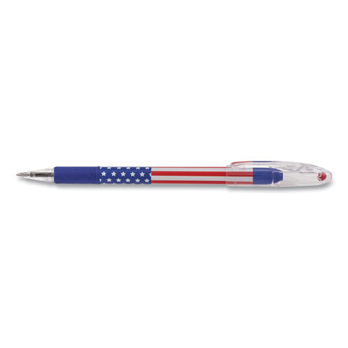 R.s.v.p. Stars And Stripes Ballpoint Pen, Stick, Fine 0.7 Mm, Black Ink, Red/white/blue Barrel, 5/pack