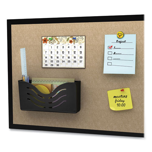 Ez Link Magnetic Wall Mount Supply Organizer, Legal/letter/tabloid Size, 10" X 2.63" X 5", Black