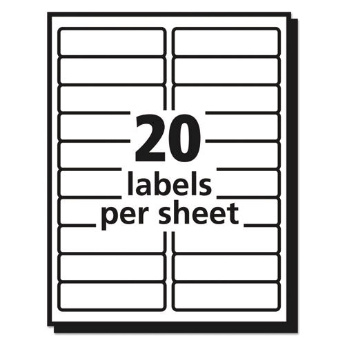 Matte Clear Easy Peel Mailing Labels W/ Sure Feed Technology, Inkjet Printers, 1 X 4, Clear, 20/sheet, 10 Sheets/pack