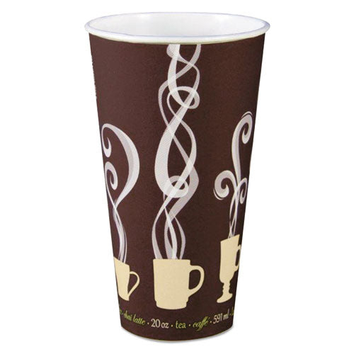 Thermoguard Insulated Paper Hot Cups, 8 Oz, White Sustainable Forest Print, 40/pack