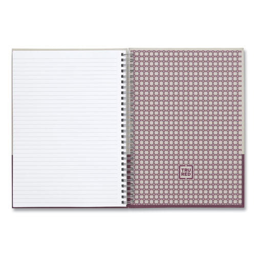 Wirebound Hardcover Notebook, 1 Subject, Narrow Rule, Gray/purple Cover, 9.5 X 6.5, 80 Sheets