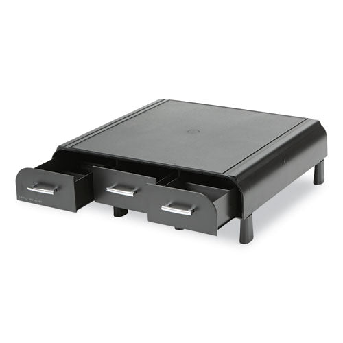 Perch Monitor Stand And Desk Organizer, 13.46" X 12.87" X 2.72", Black/silver