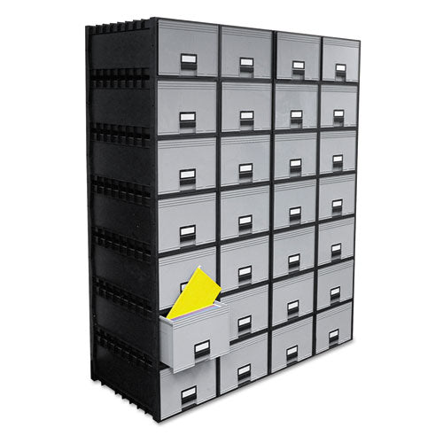 Archive Storage Drawers, Letter/legal Files, 15.3" X 24.25" X 11.38", Blue/white