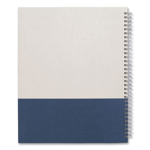 Wirebound Hardcover Notebook, 1 Subject, Narrow Rule, Gray/blue Cover, 11 X 8.5, 80 Sheets