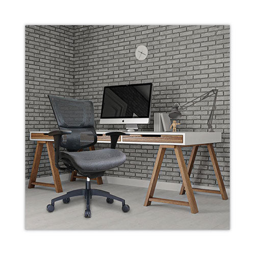 Flexfit 1500tm Mesh Task Chair, Suppports Up To 300 Lbs,16.7" To 20.26" Seat Height, Black Seat, Black Back, Black Base