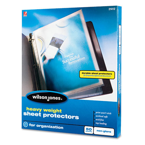 Heavyweight Top-loading Sheet Protectors, Nonglare Finish, Letter, 50/box