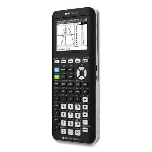 Ti-84 Plus Ce Programmable Color Graphing Calculator, 10-digit Lcd, Black