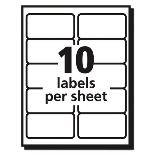Matte Clear Easy Peel Mailing Labels W/ Sure Feed Technology, Laser Printers, 2 X 4, Clear, 10/sheet, 10 Sheets/pack