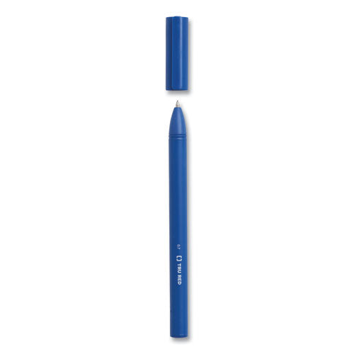 Quick Dry Gel Pen, Retractable, Fine 0.5 Mm, Blue Ink, Blue Barrel, Dozen