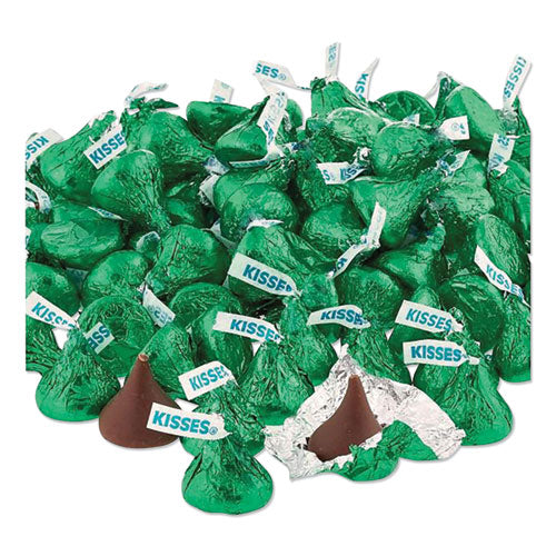 Kisses, Milk Chocolate, Green Wrappers, 66.7 Oz Bag