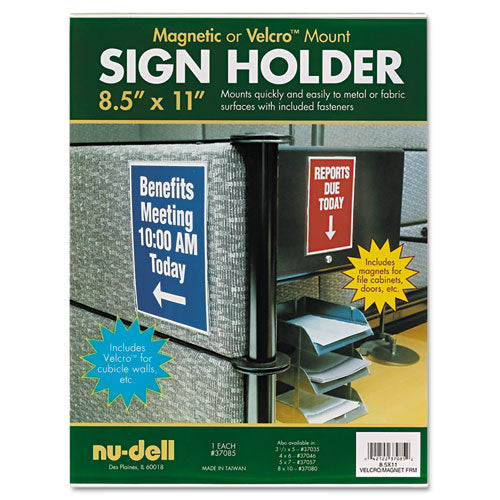 Acrylic Sign Holder, Vertical, 8.5 X 11, Clear