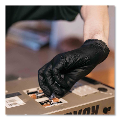 Industrial Nitrile Gloves, Powder-free, 5 Mil, Large, Black, 100 Gloves/box, 10 Boxes/carton