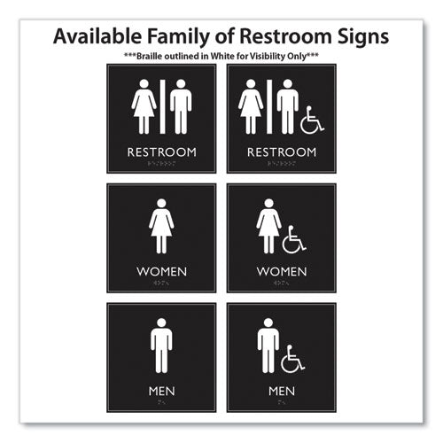 Ada Sign, Women, Plastic, 8 X 8, Clear/white