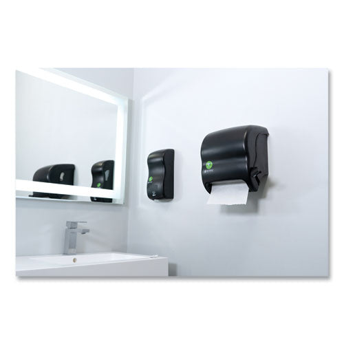 Ecological Green Towel Dispenser, 12.49" X 8.6" X 12.82", Black