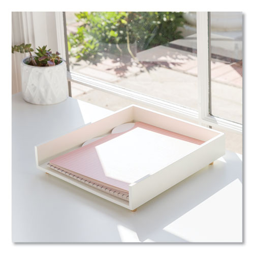 Juliet Paper Tray, 1 Section, Holds 11" X 8.5" Files, 10 X 12.25 X 2.5, White