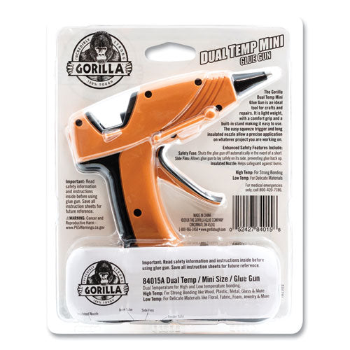 Dual Temp Mini Hot Glue Gun, Orange/black