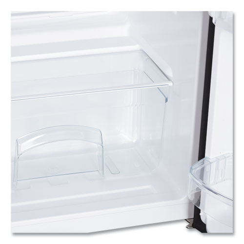 Counter-height 3.1 Cu. Ft Two-door Refrigerator/freezer, Black/stainless Steel