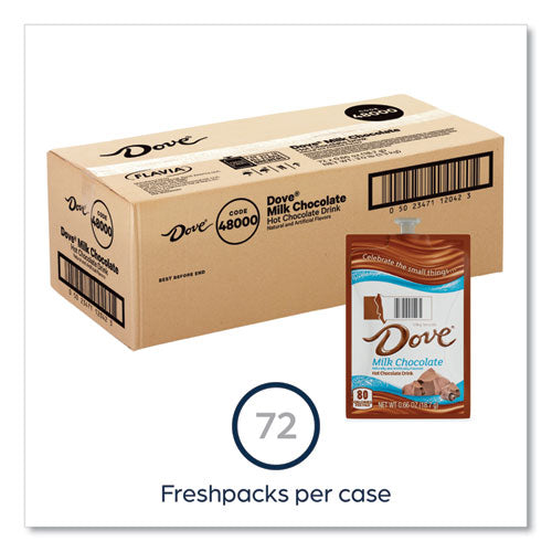 Dove Hot Chocolate Freshpack, Milk Chocolate, 0.66 Oz Pouch, 72/carton