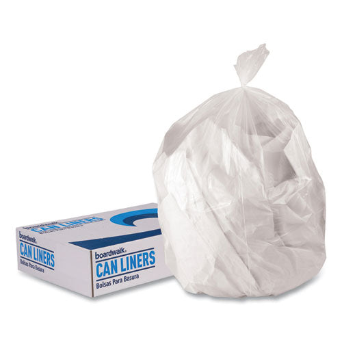 Linear Low Density Can Liners, 23 Gal, 0.9 Mil, 28 X 45, Clear, 25 Bags/roll, 8 Rolls/carton