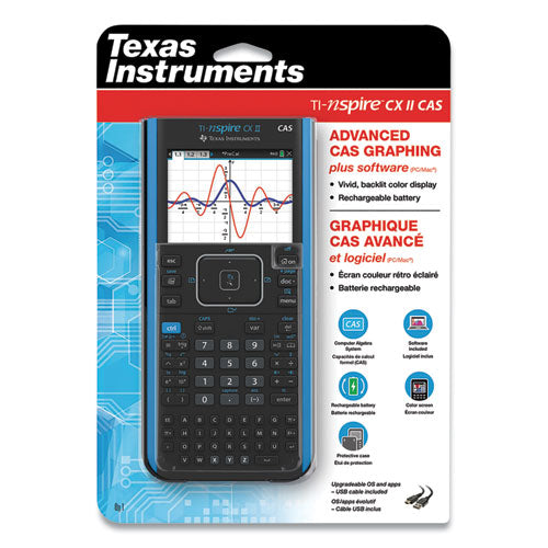 Ti-nspire Cx Ii Cas Graphing Calculator, 10-digit Lcd