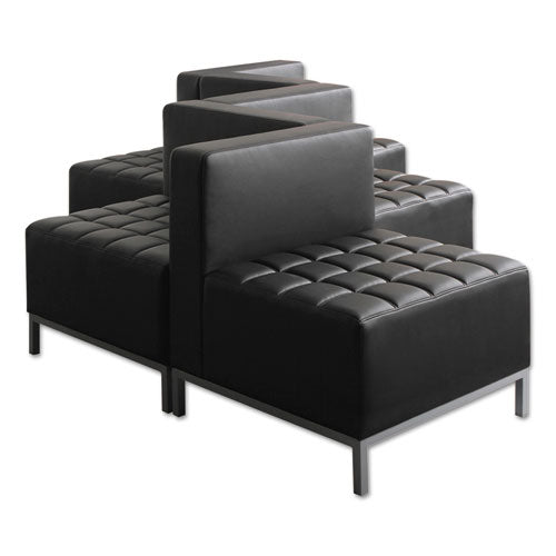 Alera Qub Series Corner Sectional, 26.38w X 26.38d X 30.5h, Black