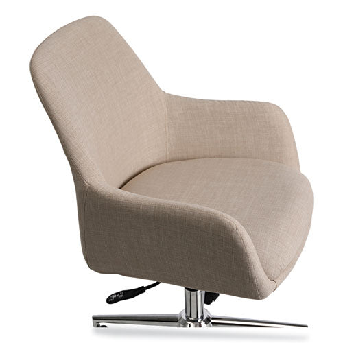 Mid-century Task Chair, Supports Up To 275 Lb, 18.9" To 22.24" Seat Height, Cream Seat, Cream Back