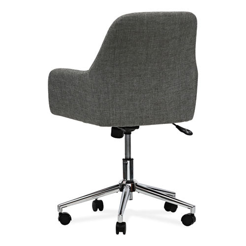 Mid-century Task Chair, Supports Up To 275 Lb, 18.9" To 22.24" Seat Height, Gray Seat, Gray Back