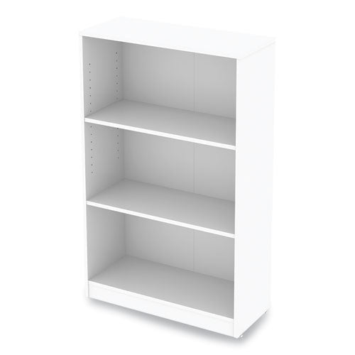 Three-shelf Bookcase, 27.56" X 11.42" X 44.33", White