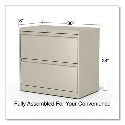 Lateral File, 2 Legal/letter-size File Drawers, Putty, 30" X 18.63" X 28"