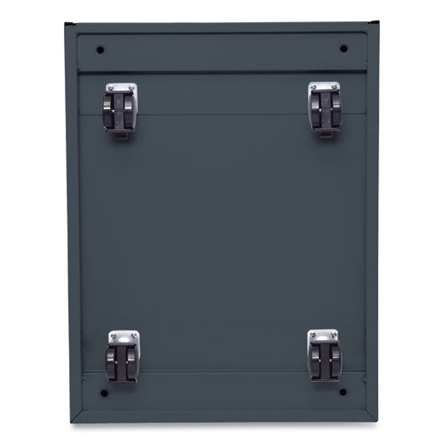 File Pedestal With Full-length Pull, Left Or Right, 3-drawers: Box/box/file, Legal/letter, Charcoal, 14.96" X 19.29" X 27.75"