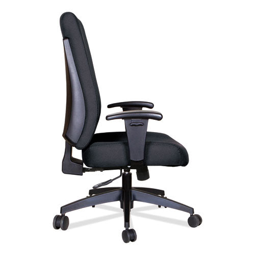 Alera Wrigley Series High Performance High-back Synchro-tilt Task Chair, Supports 275 Lb, 17.24" To 20.55" Seat Height, Black