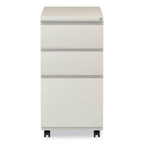 File Pedestal With Full-length Pull, Left Or Right, 3-drawers: Box/box/file, Legal/letter, Putty, 14.96" X 19.29" X 27.75"