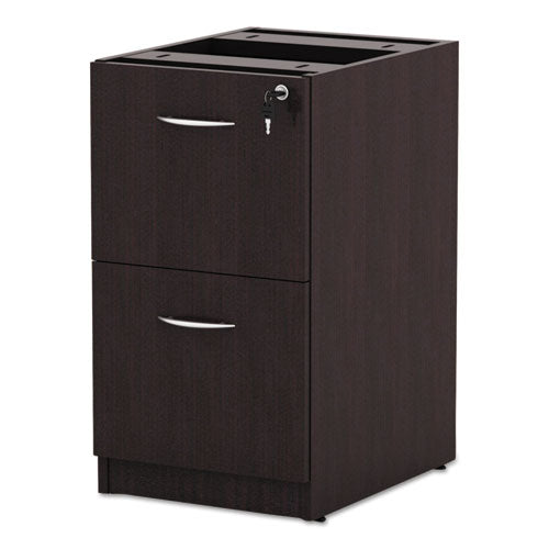 Alera Valencia Series Full Pedestal File, Left Or Right, 2 Legal/letter-size File Drawers, Espresso, 15.63" X 20.5" X 28.5"