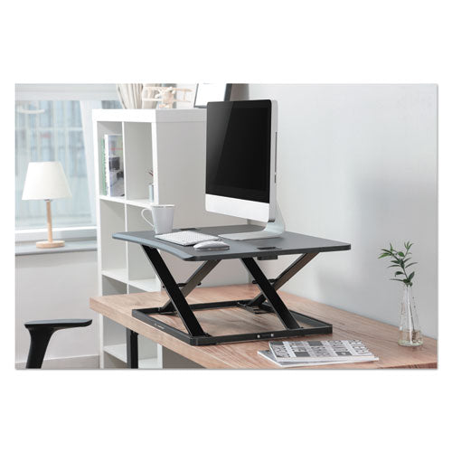 Adaptivergo Ultra-slim Sit-stand Desk, 31.33" X 21.63" X 1.5" To 16", Black