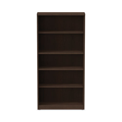 Alera Valencia Series Bookcase, Five-shelf, 31.75w X 14d X 64.75h, Espresso