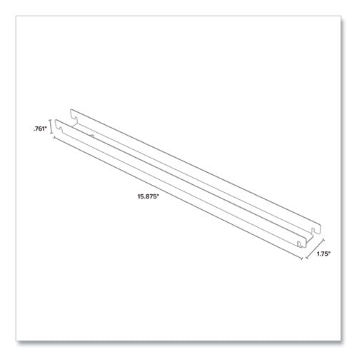 Two Row Hangrails For Alera 30" And 36" Wide Lateral Files, Aluminum, 4/pack