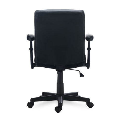 Alera Harthope Leather Task Chair, Supports Up To 275 Lb, Black Seat/back, Black Base