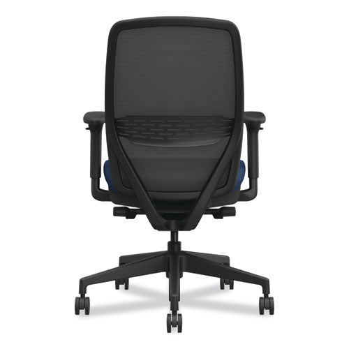 Nucleus Series Recharge Task Chair, Up To 300lb, 16.63" To 21.13" Seat Ht, Navy Seat, Black Back/base