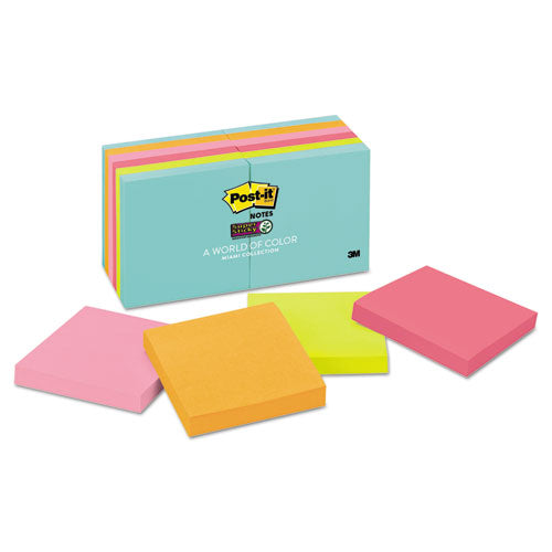 Pads In Supernova Neons Collection Colors, Note Ruled, Cabinet Pack, 4" X 6", 90 Sheets/pad, 24 Pads/pack