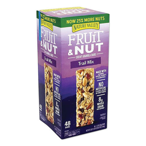 Granola Bars, Chewy Fruit And Nut Trail Mix, 1.2 Oz Pouch, 48/box