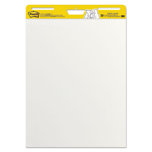 Vertical-orientation Self-stick Easel Pads, Wide Ruled, 25 X 30, White, 30 Sheets/pad, 6 Pads/pack