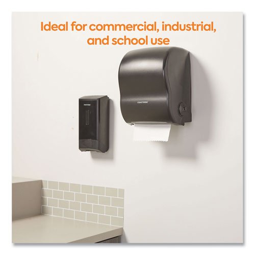 Manual Auto-cut Hardwound Paper Towel Dispenser, 12.76 X 10 X 15.88, Black