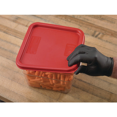 Squares Food Storage Container Lid, 9 X 9 X 0.63, Red, Plastic