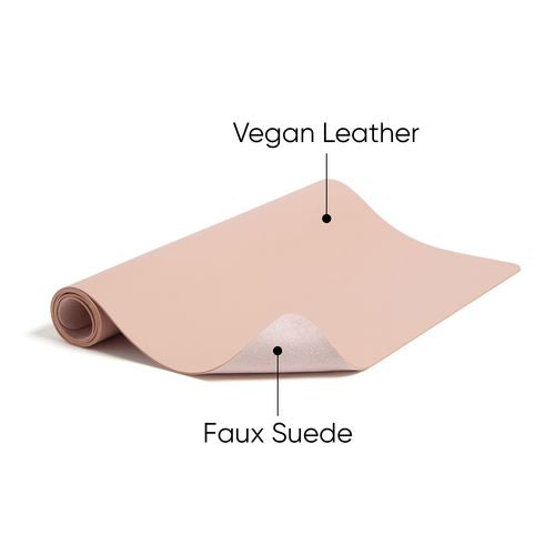 Vegan Leather Desk Pads, 36 X 17, Light Pink