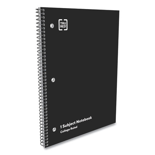 One-subject Notebook, Medium/college Rule, Black Cover, (70) 10.5 X 8 Sheets, 6/pack