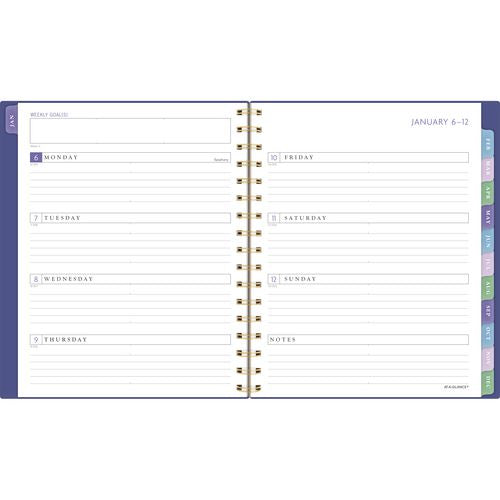 Badge Geo Weekly/monthly Planner, 8.88 X 7.69, Purple/gold Cover, 13-month (jan To Jan): 2025 To 2026