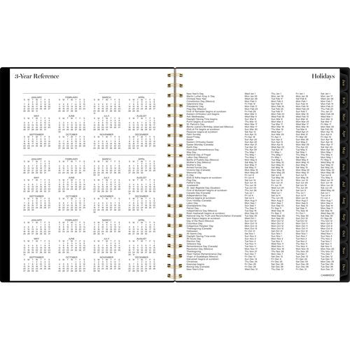 Radiate Weekly/monthly Planner, Stylized Solar-eclipse Artwork, 11 X 9.25, Black/gold Cover, 12-month (jan To Dec): 2025