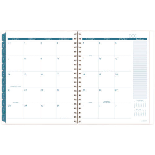 Glacier Weekly/monthly Planner, Glacier Artwork, 11" X 9.25", Blue/gray/silver Cover, 12-month (jan To Dec): 2025