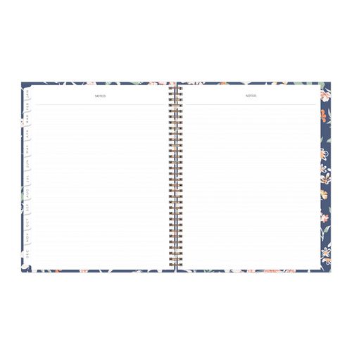 One Tree Planted Effie Weekly/monthly Planner, Floral Artwork, 11" X 8.5", Blue/peach/green Cover, 12-month (jan-dec): 2025